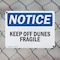 Signmission Keep Off Dunes Fragile, 10 in W x Rectangle, Plastic OS-2PACK-NS-P-710-L-13818 - alternate 4